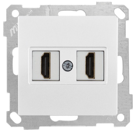 2 fach HDMI Dose Weiß - RITA Schalterserie 2 fach HDMI Dose Weiß - RITA Schalterserie