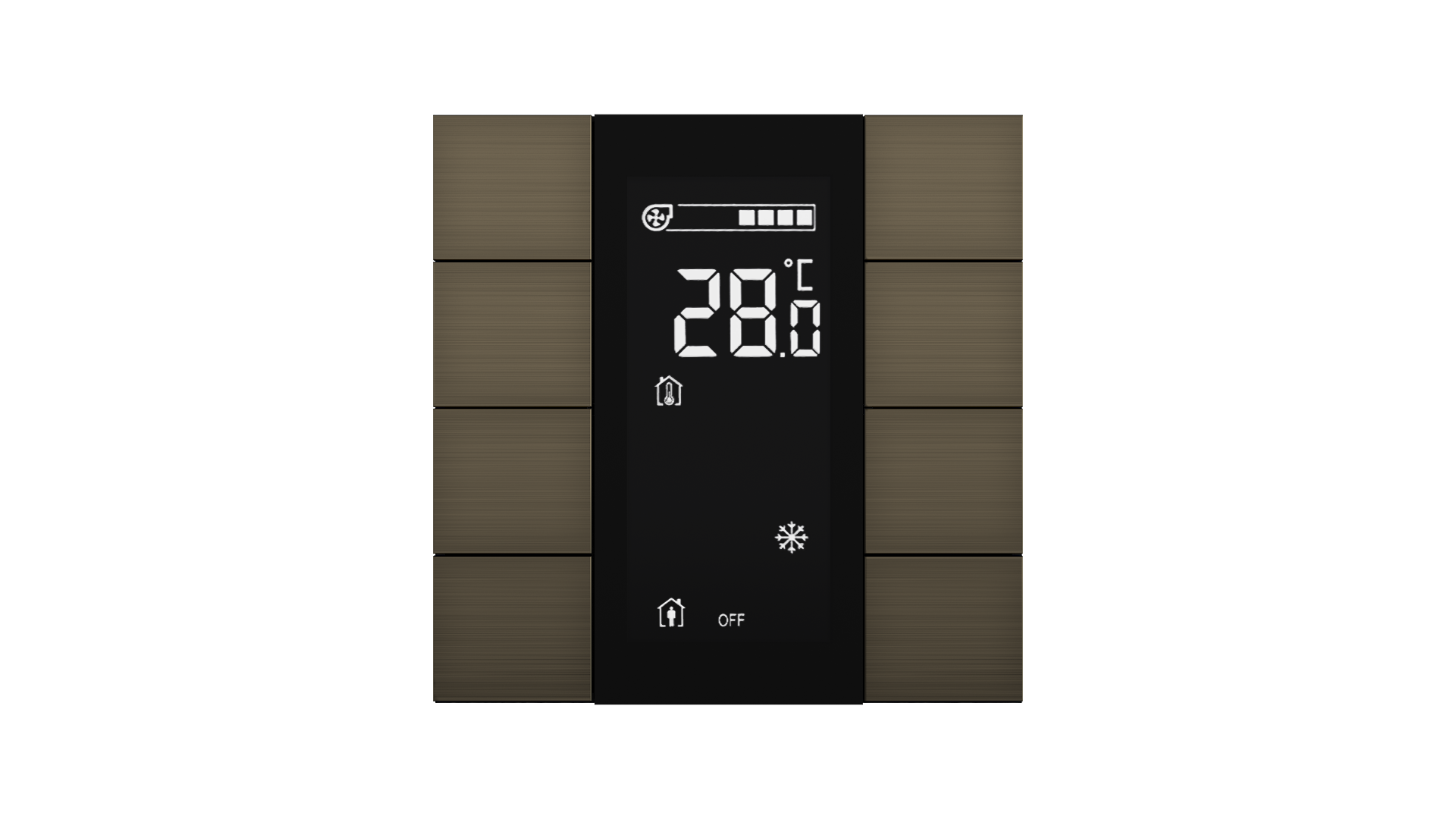 KNX Raumtemperatursensor iSwitch+ Aluminium Bronze 8 Tasten