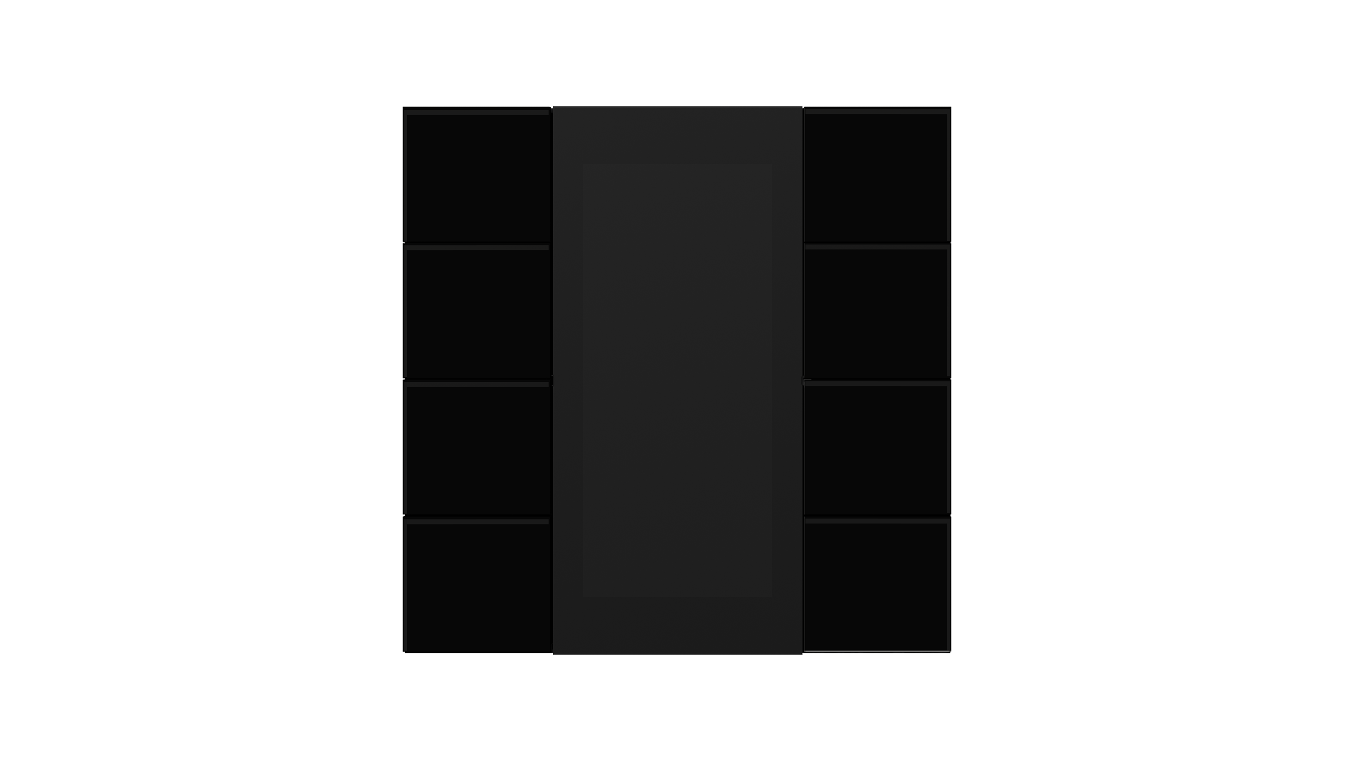 KNX Raumtemperatursensor iSwitch+ Schwarz 8 Tasten