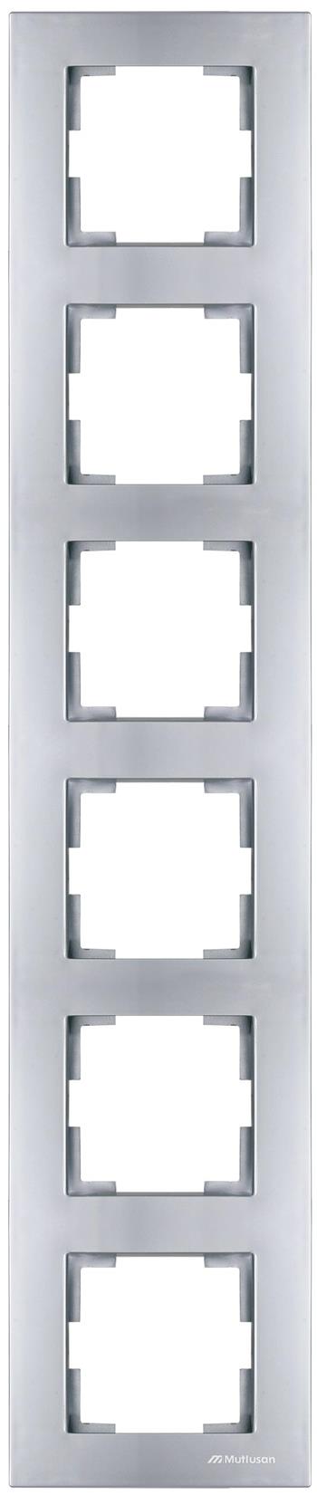 6 fach Rahmen vertikal Silber (RITA Metall Optik) 6 fach Rahmen vertikal Silber (RITA Metall Optik)