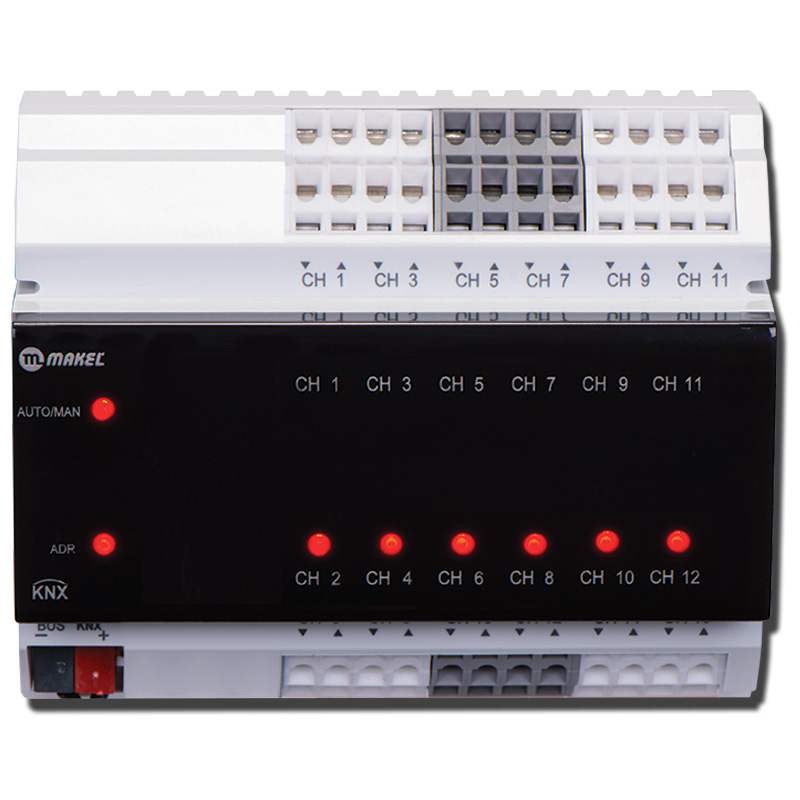 12 fach KNX Kombi Aktor 12 fach KNX Kombi Aktor