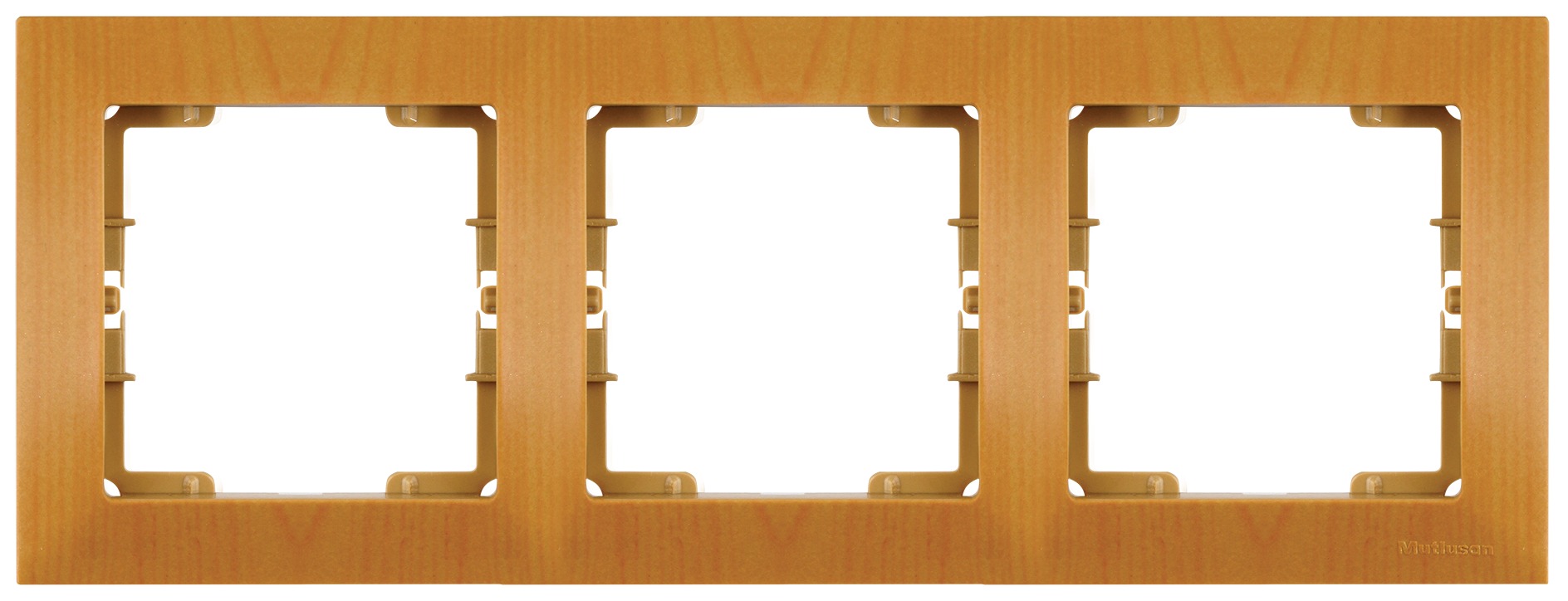 3fach Rahmen horizontal Eiche (CANDELA Holz Optik)