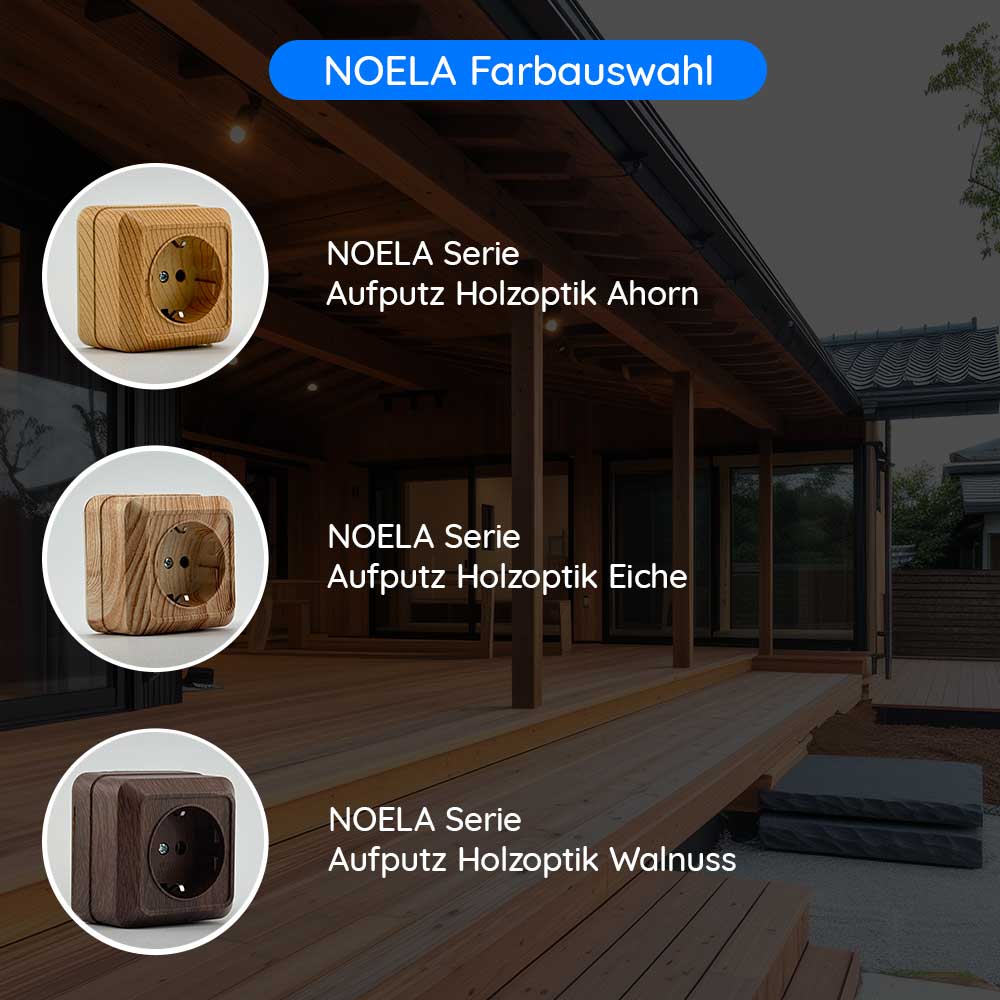 Zweier Steckdose Ahorn · NOELA