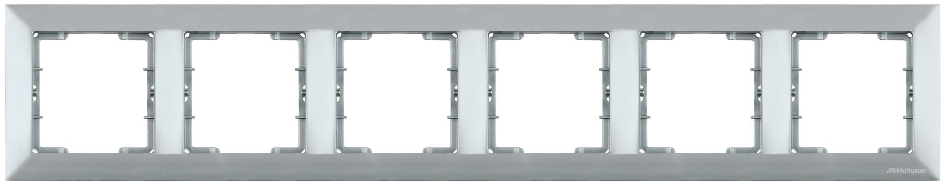6 fach Rahmen horizontal Silber (CANDELA Metall Optik) 6 fach Rahmen horizontal Silber (CANDELA Metall Optik)