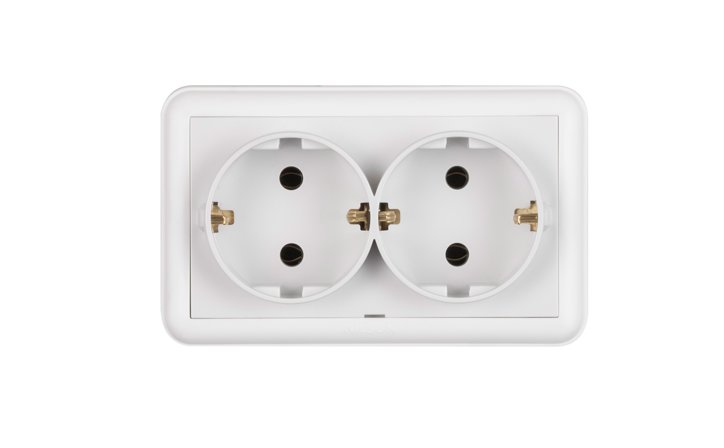Doppelsteckdose Weiß · UNIQUE