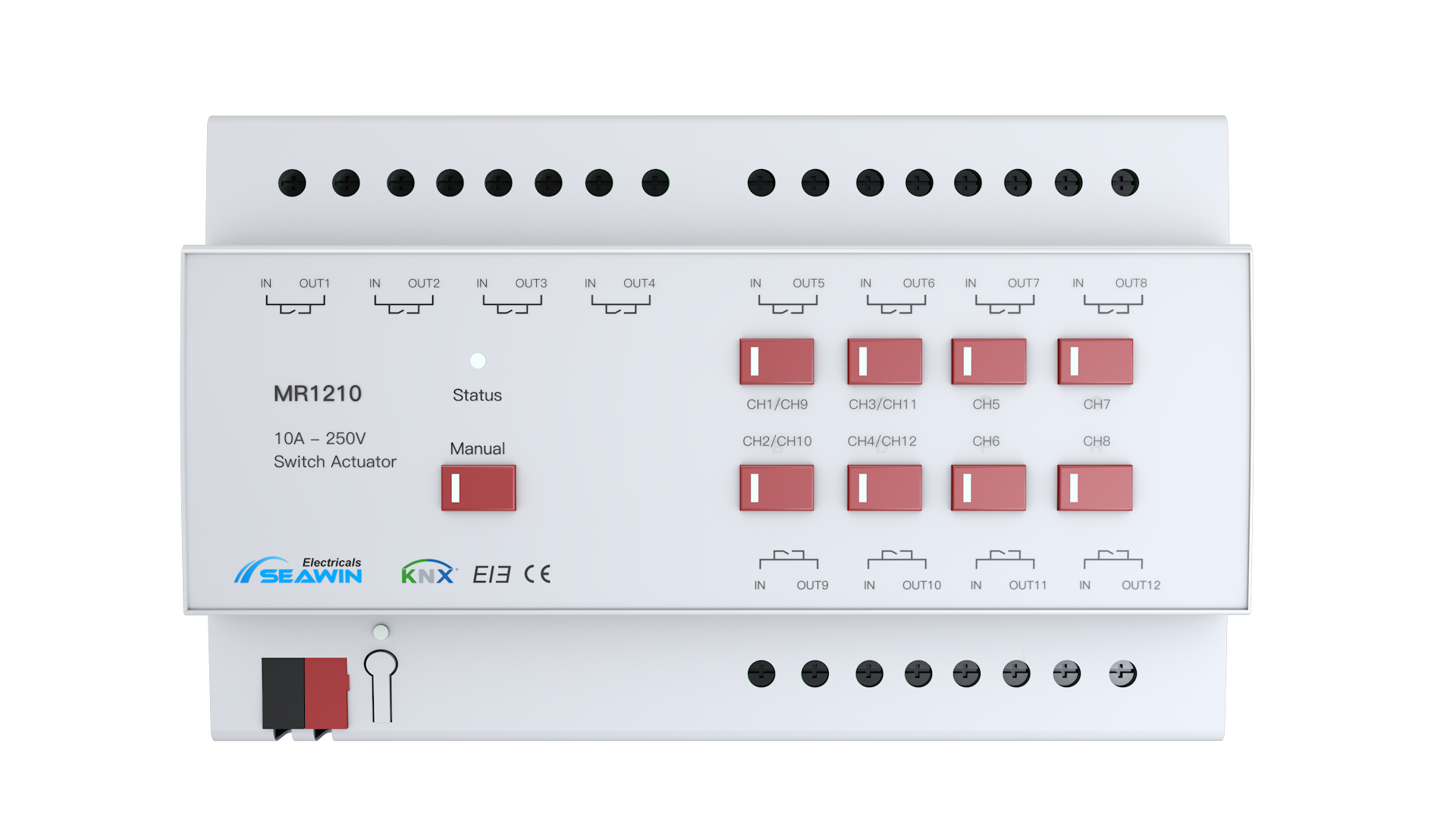 12 fach KNX Schaltaktor 10A 12 fach KNX Schaltaktor 10A
