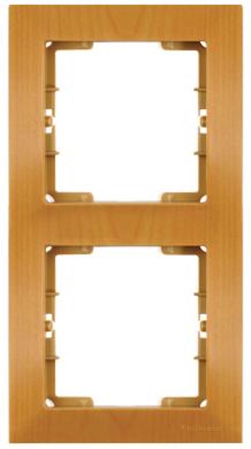 Steckdose und Lichtschalter Set mit Rahmen Eiche Holz Optik - CANDELA Schalterserie Steckdose und Lichtschalter Set mit Rahmen Eiche Holz Optik - CANDELA Schalterserie