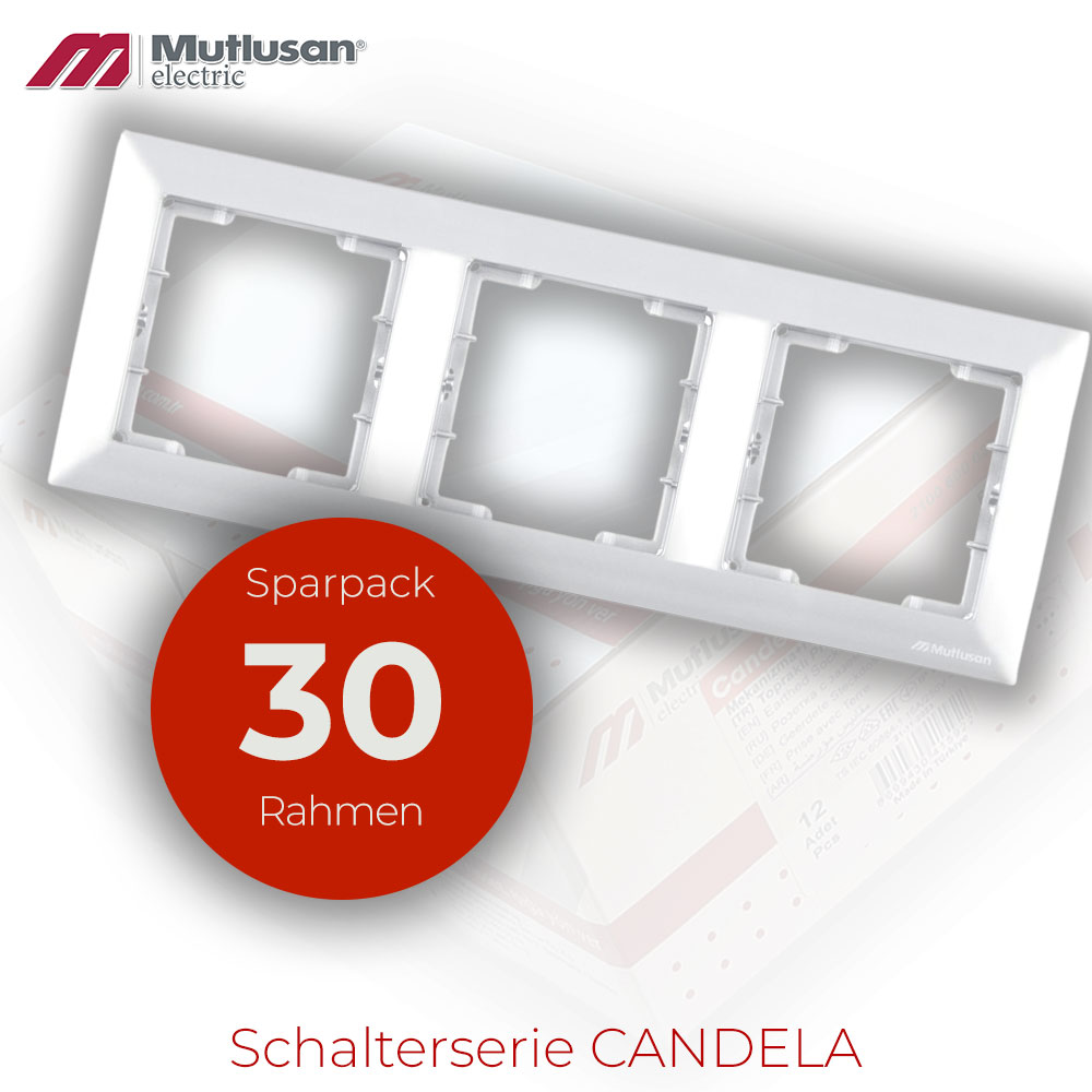 Sparset 30x 3fach Rahmen Horizontal weiß CANDELA Standard