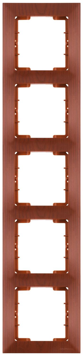 5 fach Rahmen vertikal Kirsche (CANDELA Holz Optik)