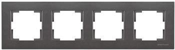 4 fach Rahmen horizontal Anthrazit (RITA Metall Optik)