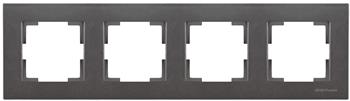 4 fach Rahmen horizontal Anthrazit - RITA Schalterserie 4 fach Rahmen horizontal Anthrazit - RITA Schalterserie