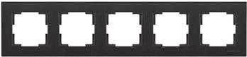 5 fach Rahmen horizontal Schwarz Matt - RITA Schalterserie 5 fach Rahmen horizontal Schwarz Matt - RITA Schalterserie