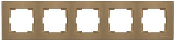 5fach Rahmen horizontal Gold (RITA Metall Optik)