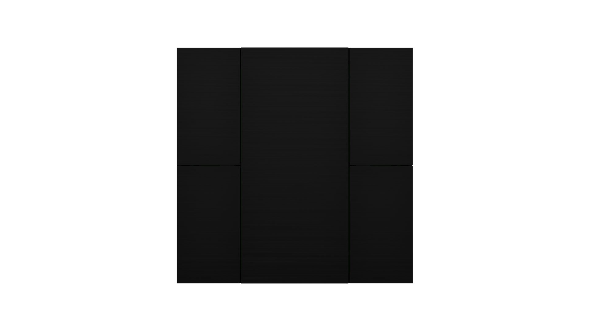 KNX Taster iSwitch+ Aluminium Schwarz 4 Tasten