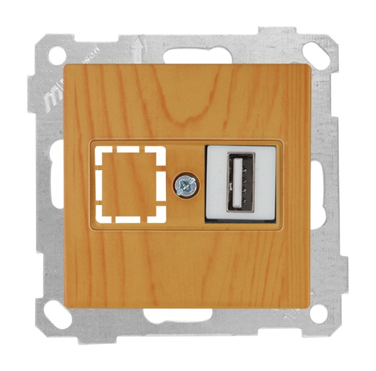 USB Anschluss Eiche (RITA Holz Optik)