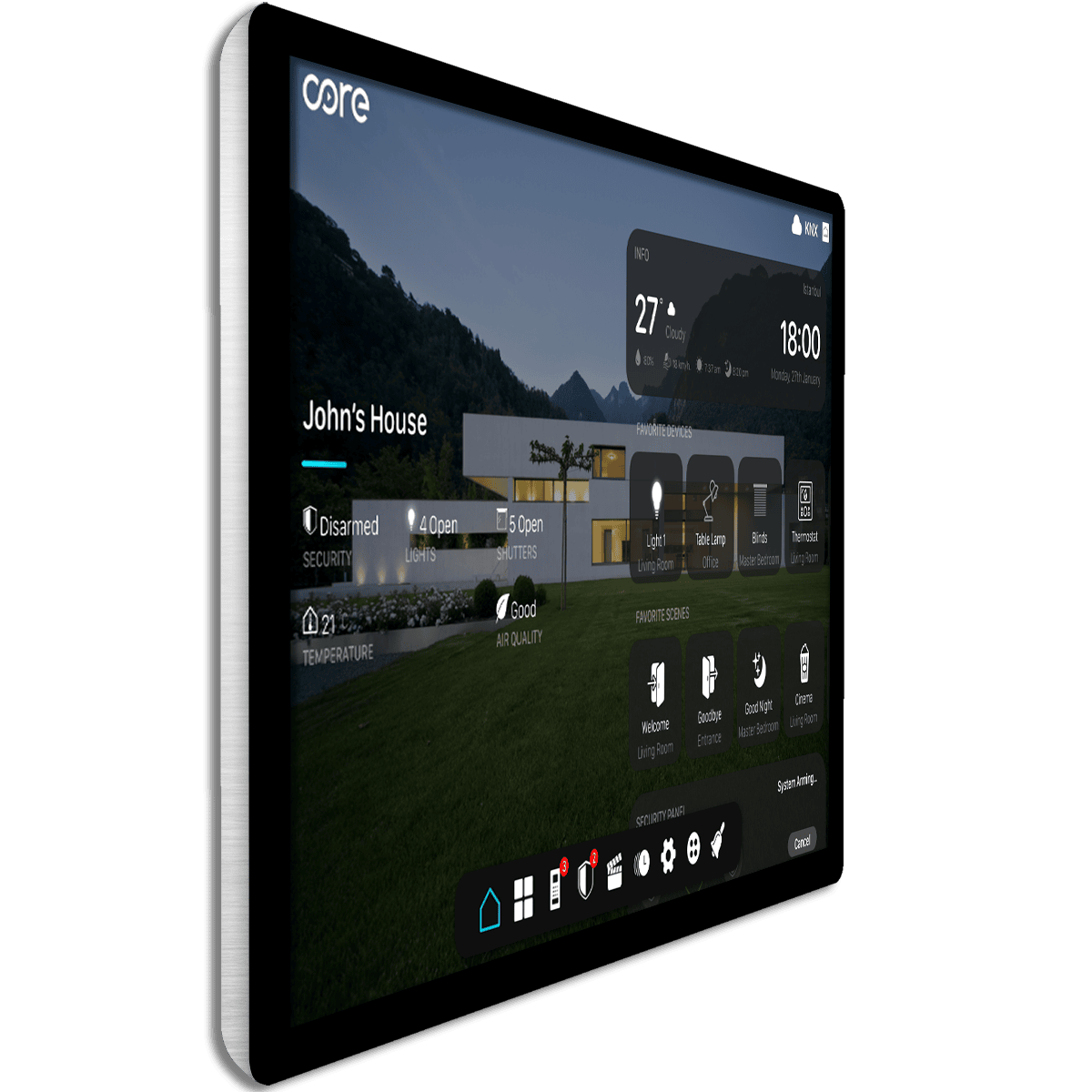 10 Zoll KNX Panel "Eclipse" Aluminium