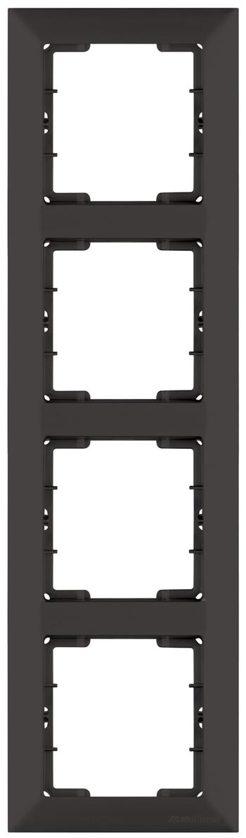 4 fach Rahmen vertikal Schwarz - CANDELA Schalterserie 4 fach Rahmen vertikal Schwarz - CANDELA Schalterserie