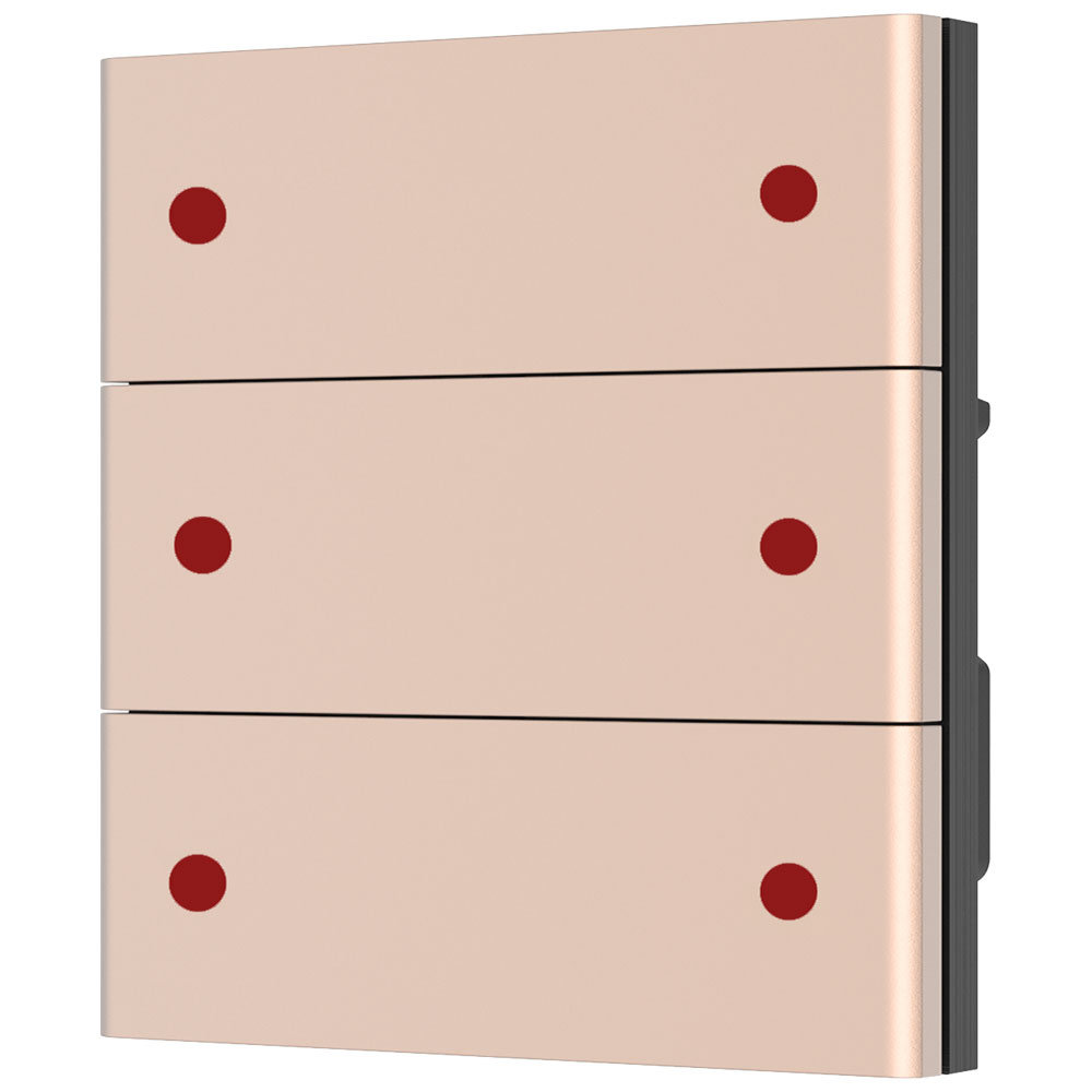 KNX Taster Rose Gold 6 KNX Taster Rose Gold 6