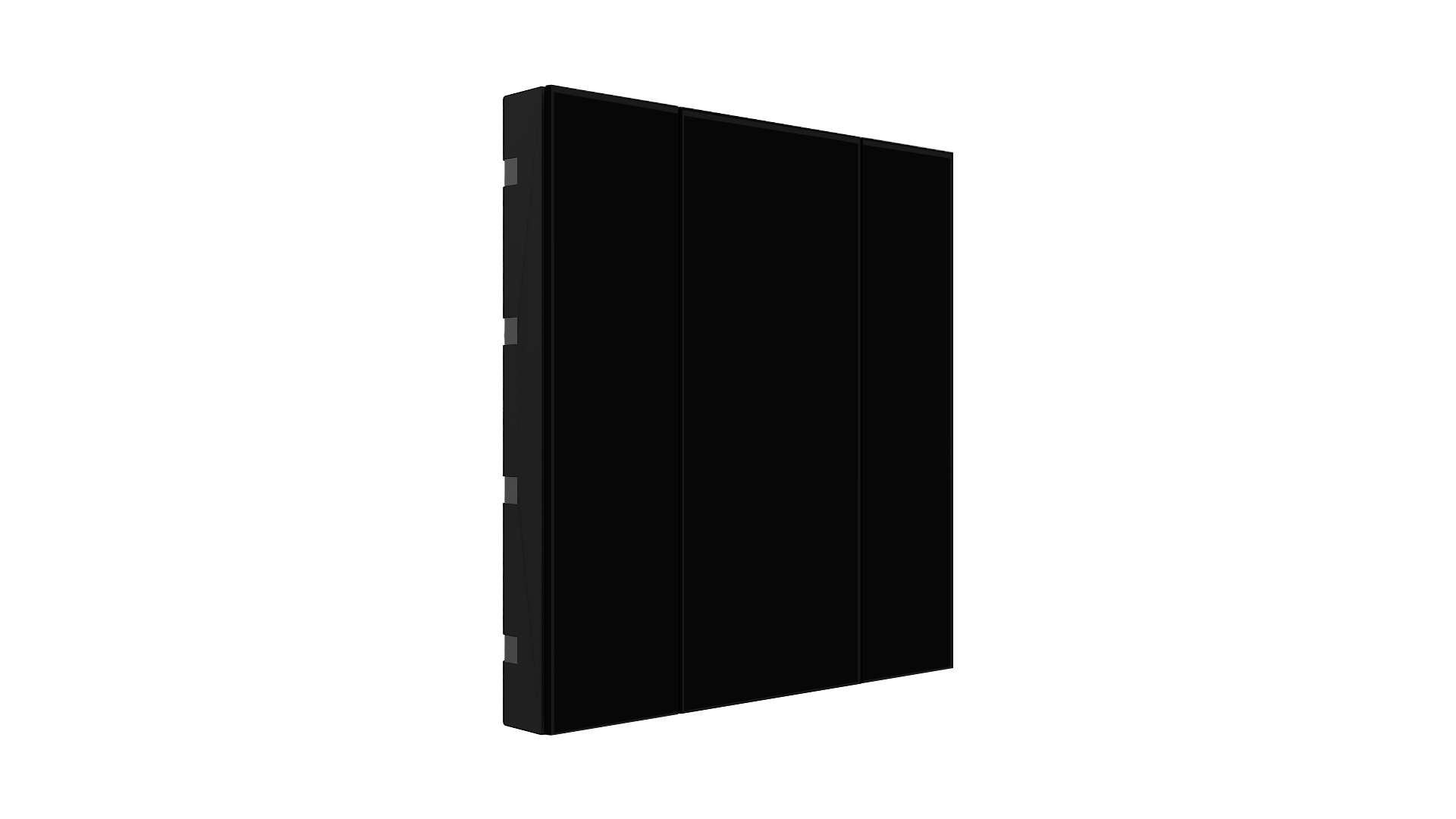 KNX Taster iSwitch+ Glas Schwarz 2 Tasten