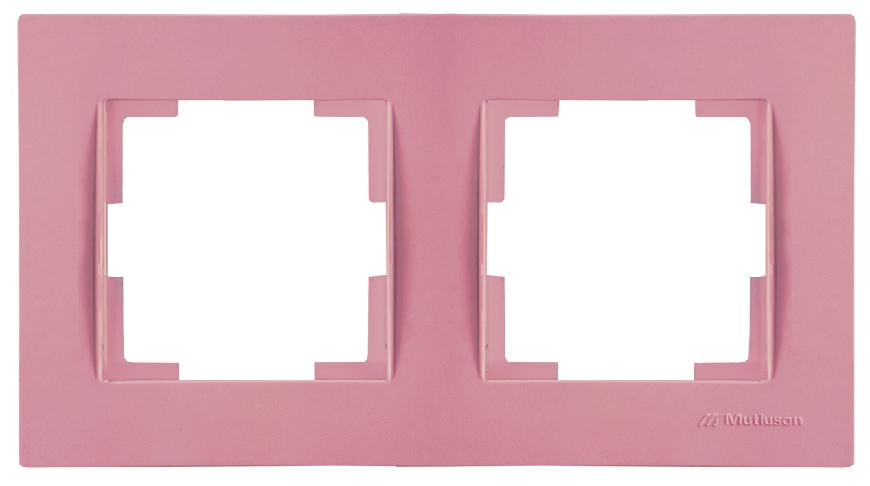 2 fach Rahmen horizontal Pink / Rosa (RITA Pastell Farben)