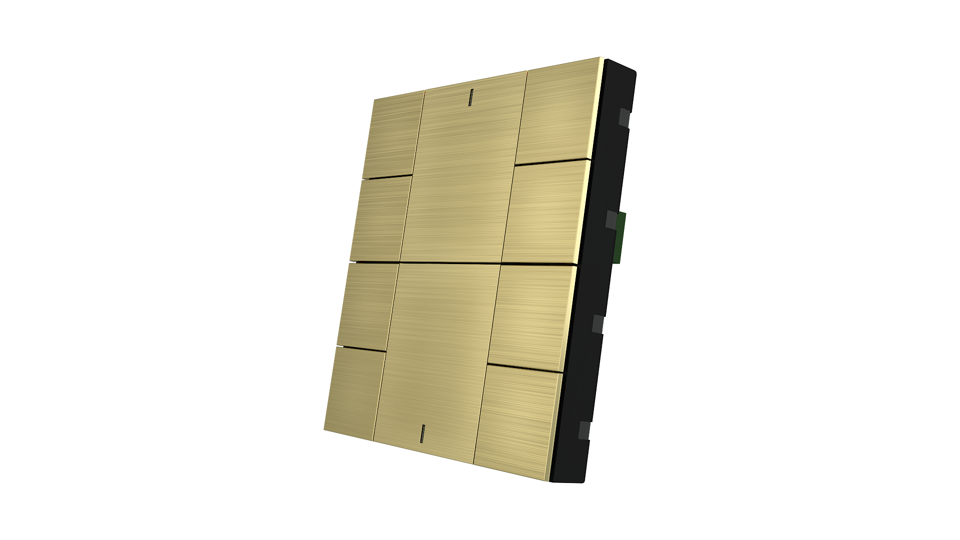 KNX Taster iSwitch+ Aluminium Gold 10 Tasten