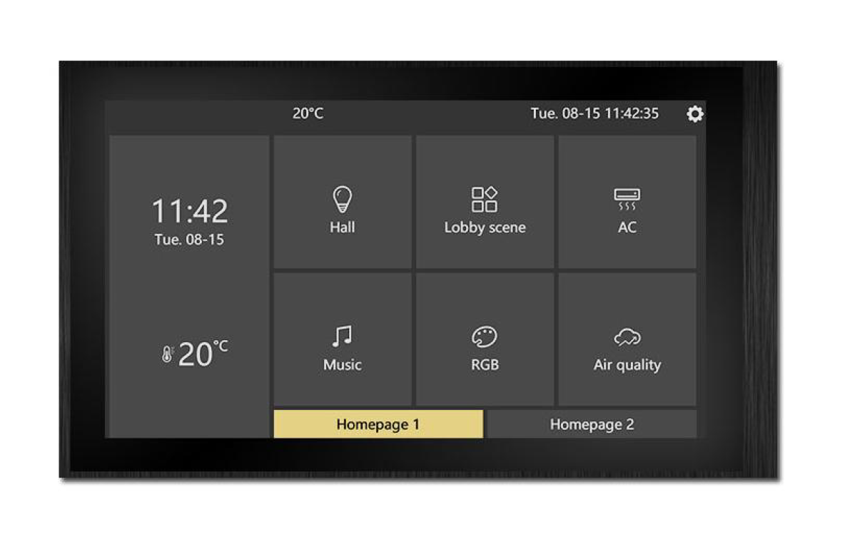 5.5 Zoll KNX Taster mit Touch Display 5.5 Zoll KNX Taster mit Touch Display