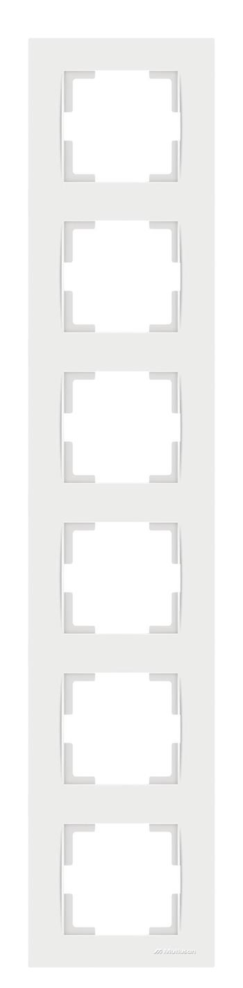 6 fach Rahmen vertikal Weiß (RITA Standard)