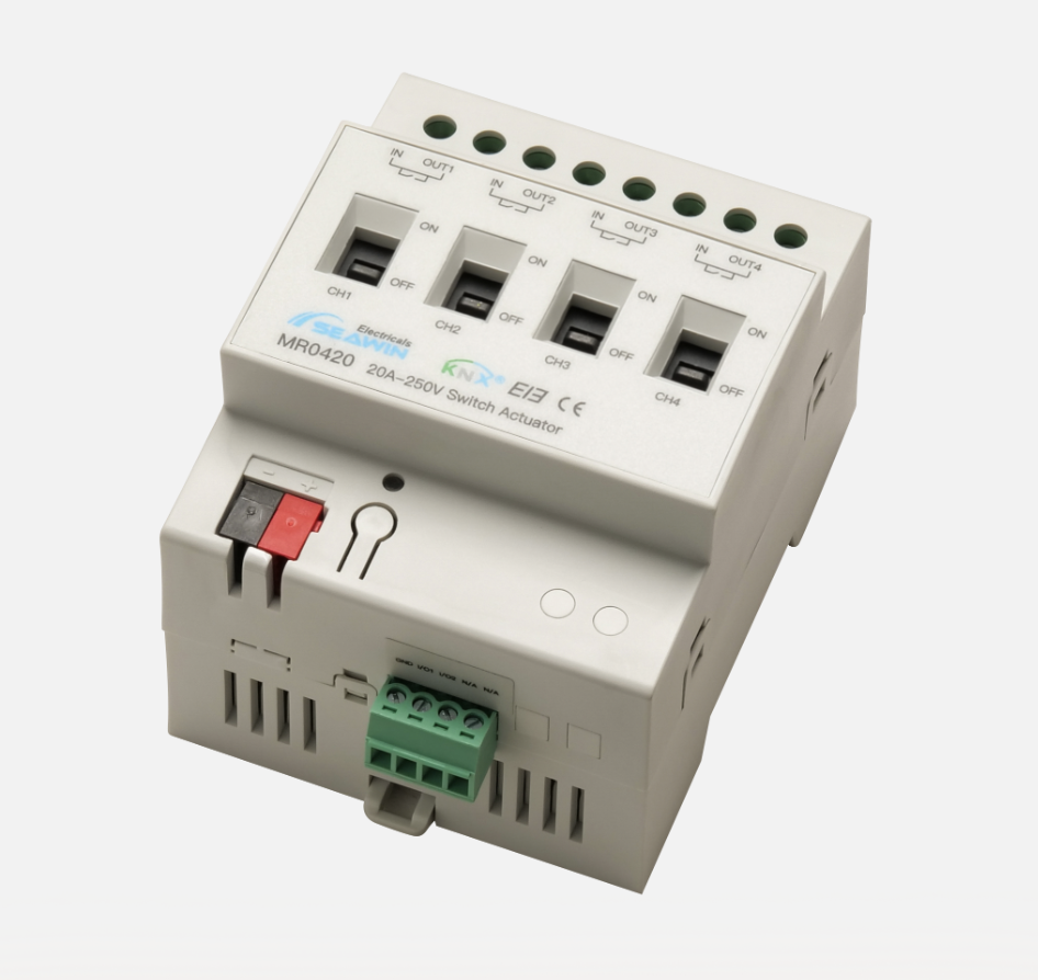 4 fach KNX Schaltaktor 20A 4 fach KNX Schaltaktor 20A