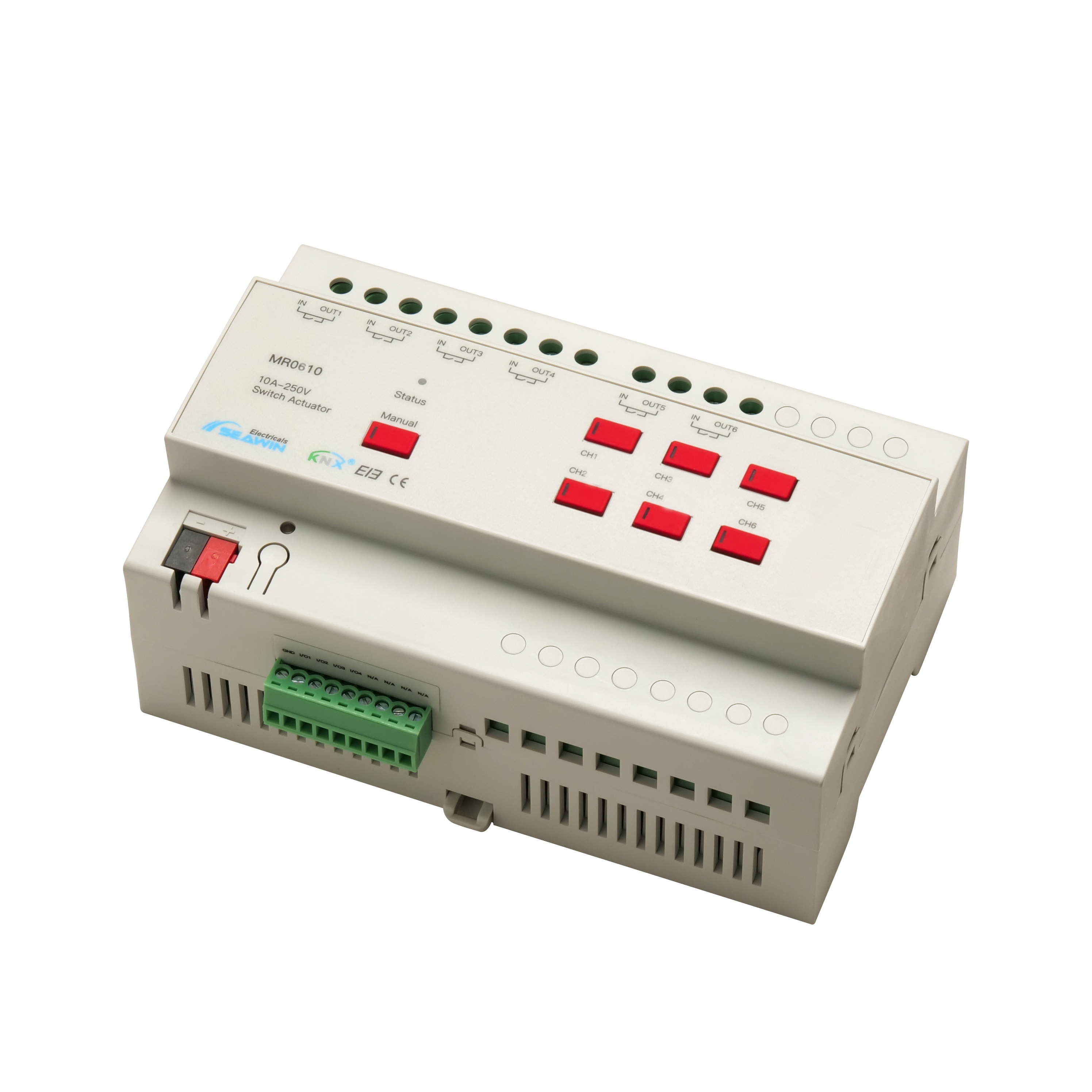 6 fach KNX Schaltaktor 10A 6 fach KNX Schaltaktor 10A