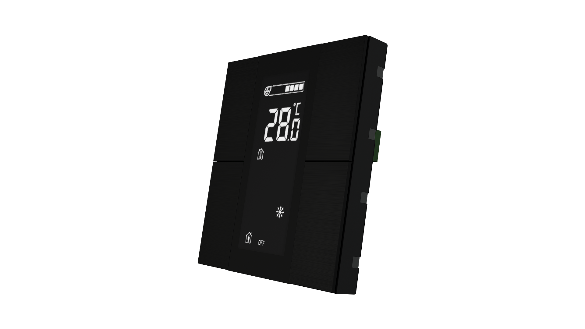 KNX Raumtemperatursensor iSwitch+ Aluminium Schwarz 4 Tasten KNX Raumtemperatursensor iSwitch+ Aluminium Schwarz 4 Tasten