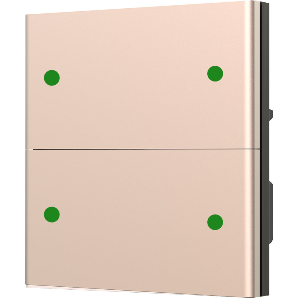 KNX Taster mit Thermostat Rose Gold 4 KNX Taster mit Thermostat Rose Gold 4