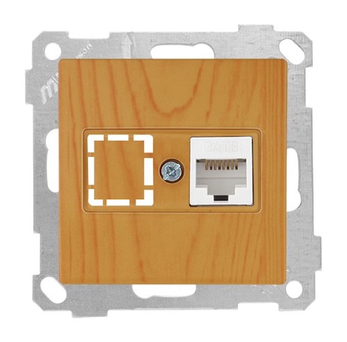 Netzwerk RJ45 CAT6 Eiche (RITA Holz Optik)