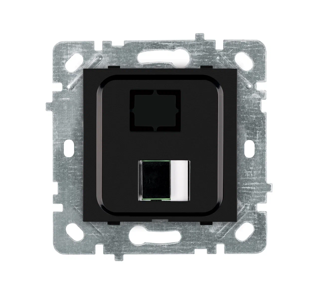 Glasfasersteckdose Schwarz glänzend · SELENE