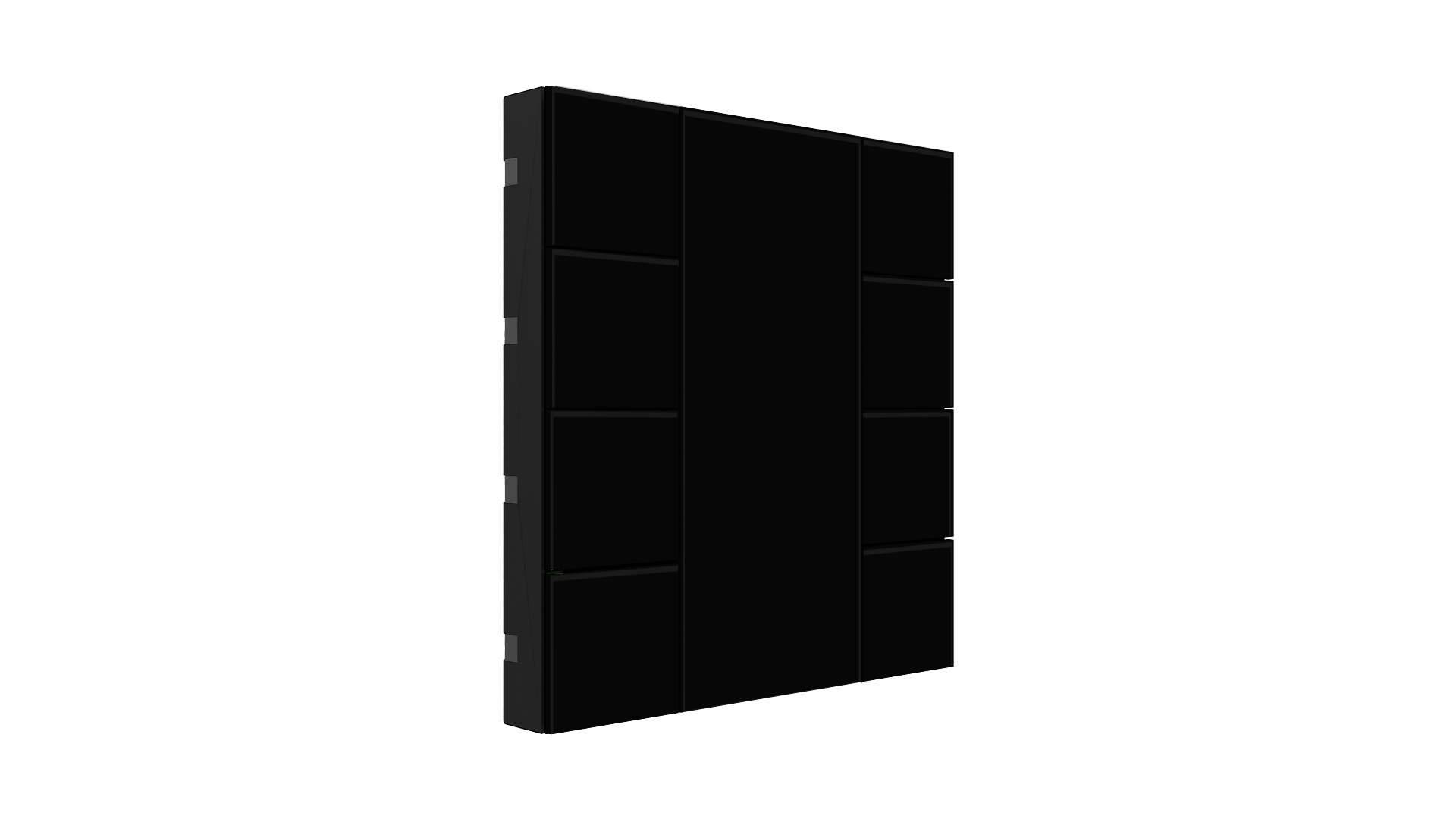 KNX Taster mit Air Quality Sensor iSwitch+ Glas Schwarz 8 Tasten