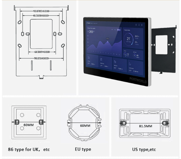 10.1 Zoll Android Wand Tablet mit PoE