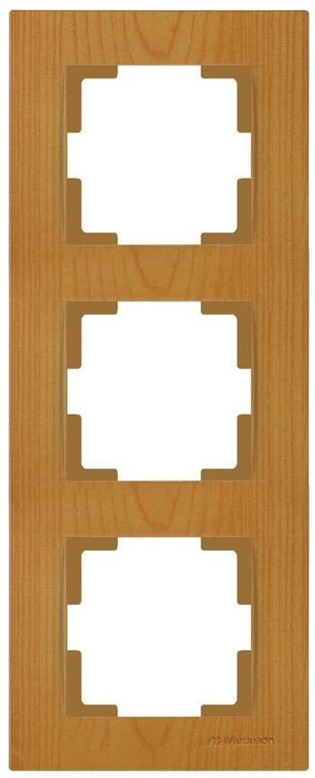 3 fach Rahmen vertikal Eiche Holz Optik - RITA Schalterserie 3 fach Rahmen vertikal Eiche Holz Optik - RITA Schalterserie