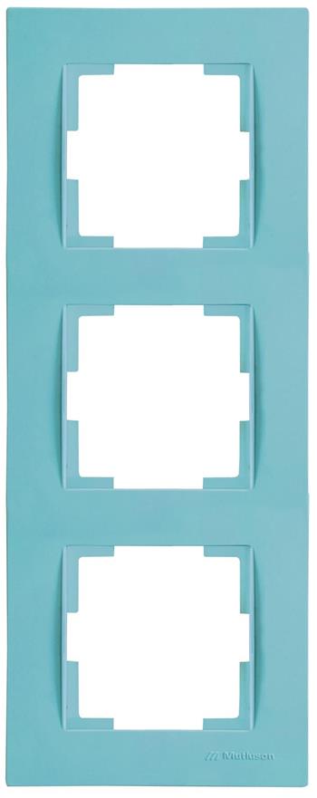 3 fach Rahmen vertikal Blau (RITA Pastell Farben)