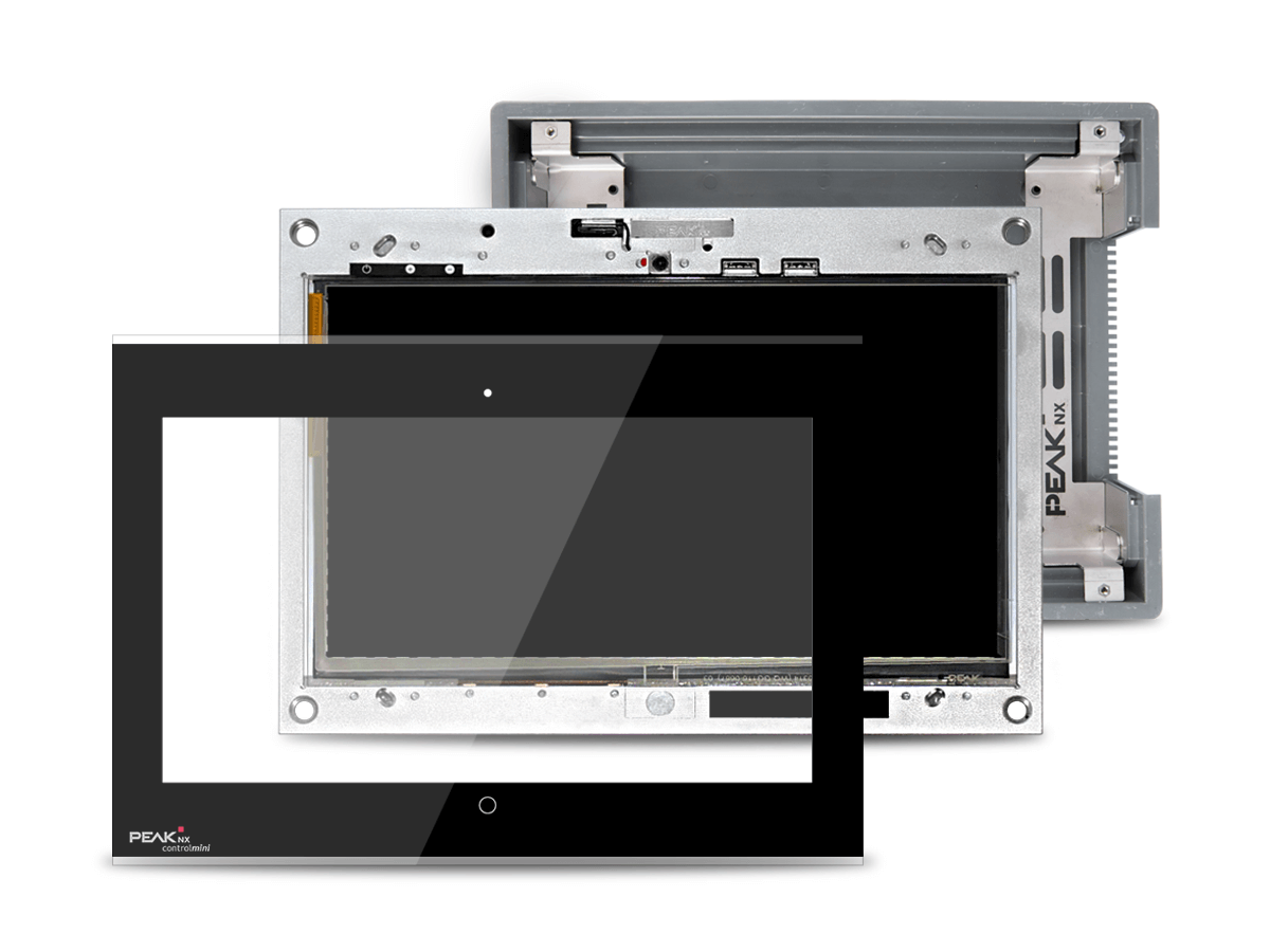 Controlmini Austauschset: Jung Smart Panel 5,7" & Jung Facility Colour Touch Panel IP - Silber