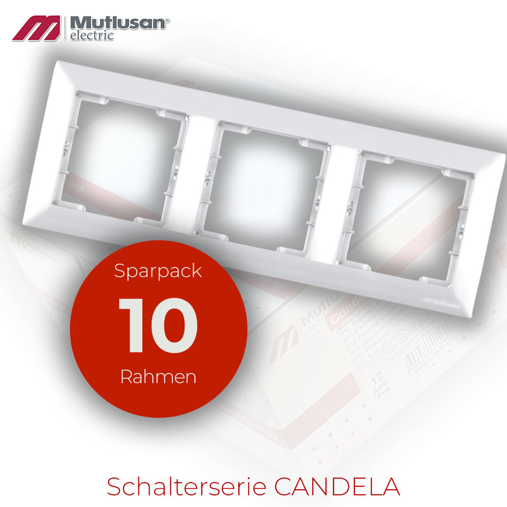 Sparset 10x 3fach Rahmen Horizontal weiß CANDELA Standard Sparset 10x 3fach Rahmen Horizontal weiß CANDELA Standard