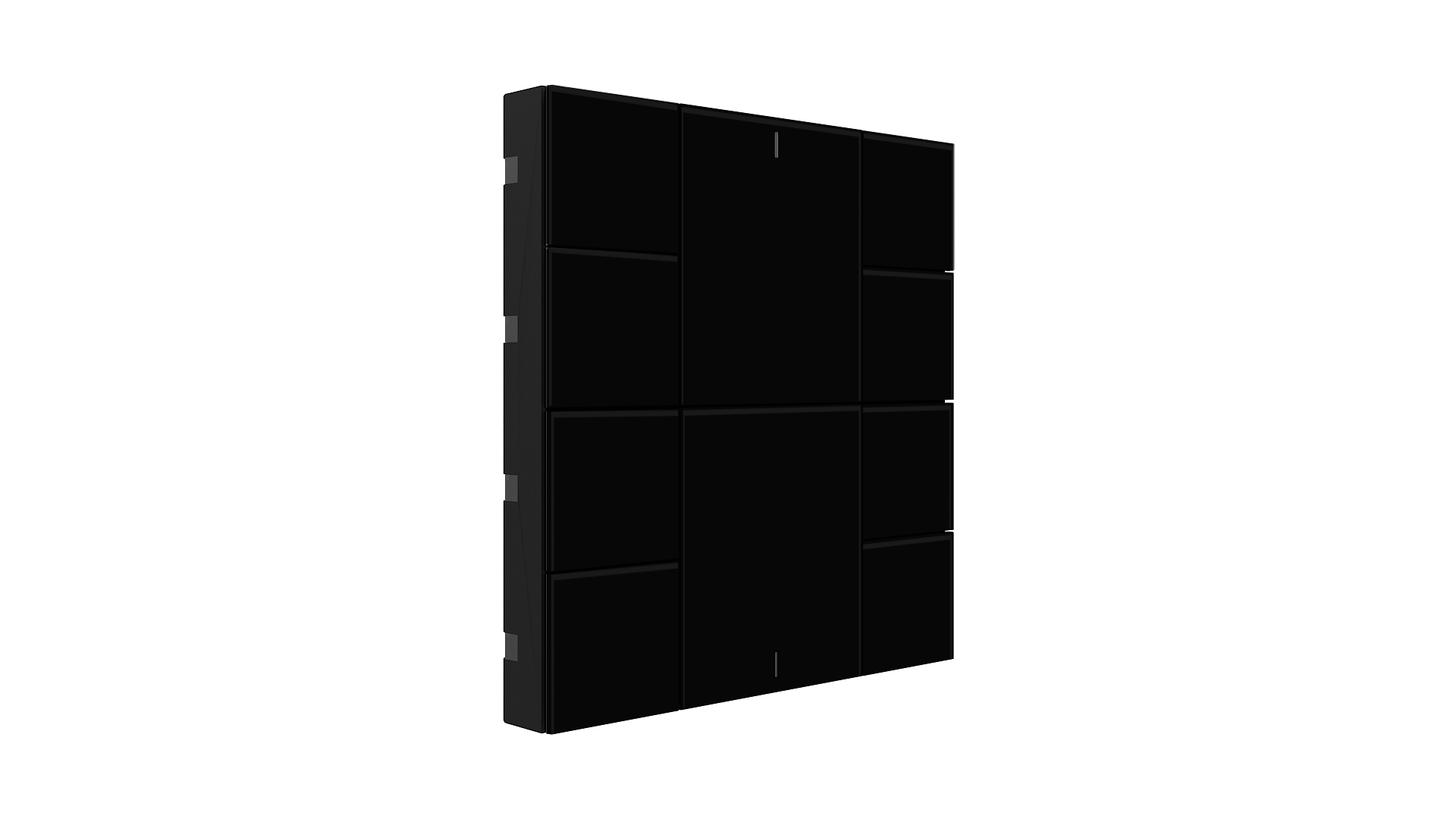 KNX Taster mit Air Quality Sensor iSwitch+ Glas Schwarz 10 Tasten