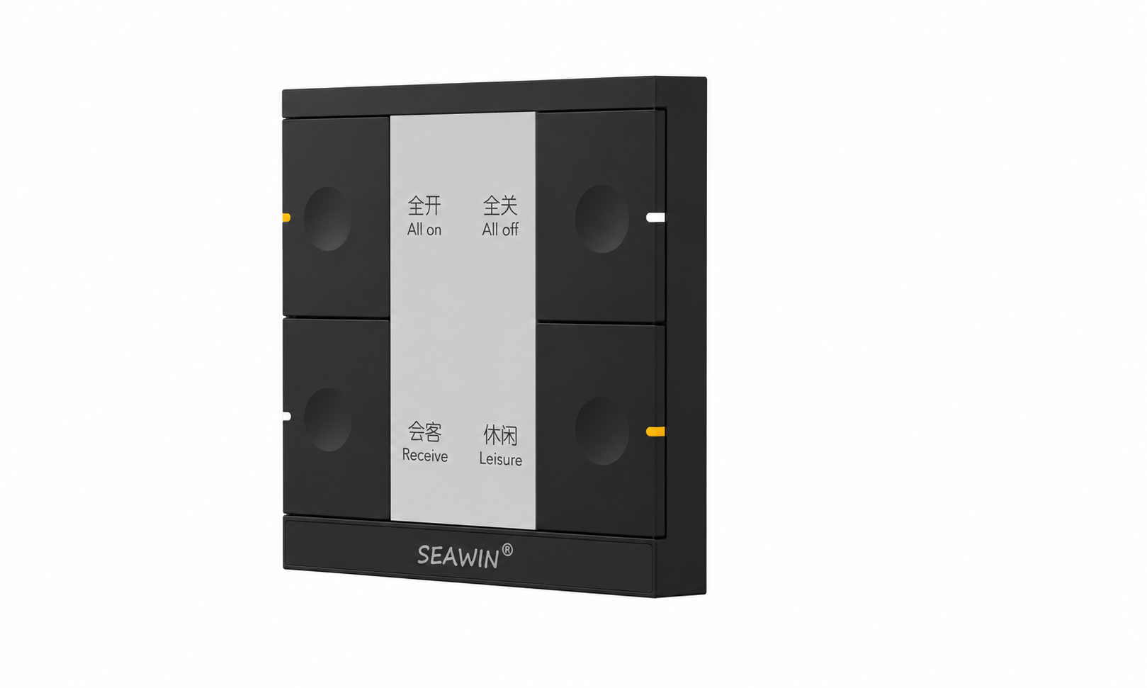KNX Taster Schwarz Display 4 Tasten