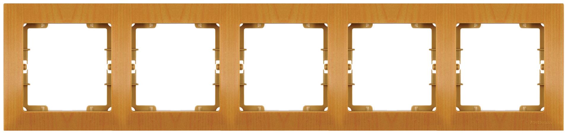 5 fach Rahmen horizontal Eiche (CANDELA Holz Optik)