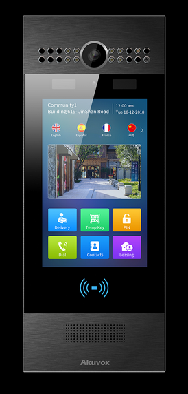 IP Video Türsprechanlage mit 7" Touchscreen - Gesichtserkennung und Temperaturmessung (Unterputz) - Schwarz IP Video Türsprechanlage mit 7" Touchscreen - Gesichtserkennung und Temperaturmessung (Unterputz) - Schwarz