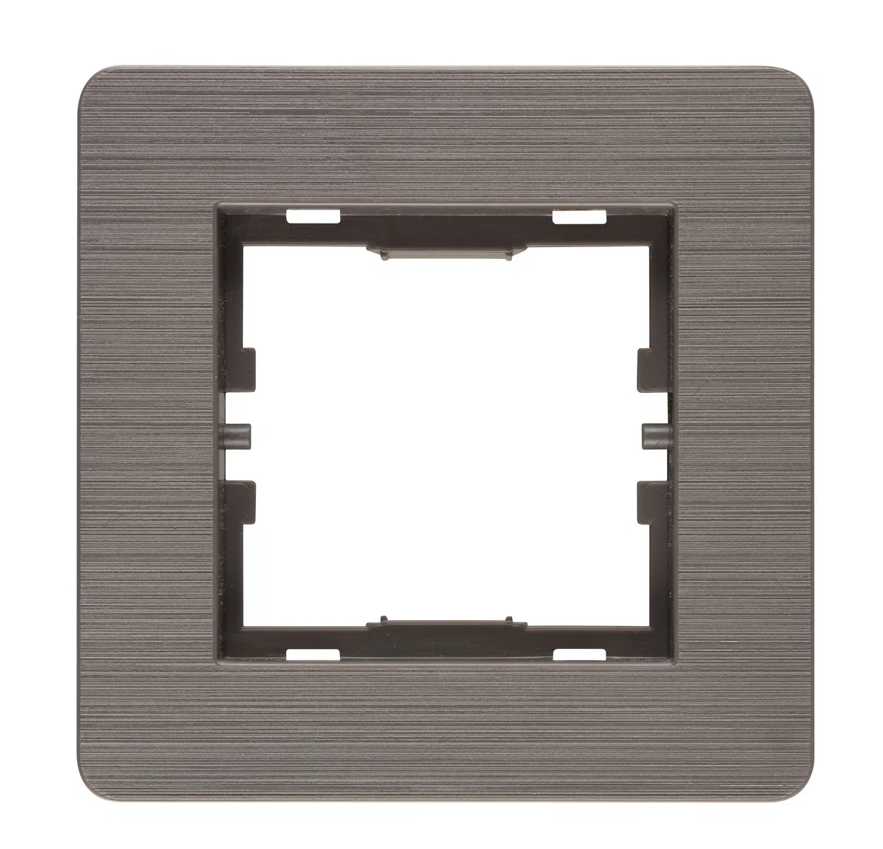 1fach Rahmen gebürstet Cappuccino Braun - SELENE Schalterserie