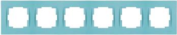 6 fach Rahmen horizontal Blau (RITA Pastell Farben)