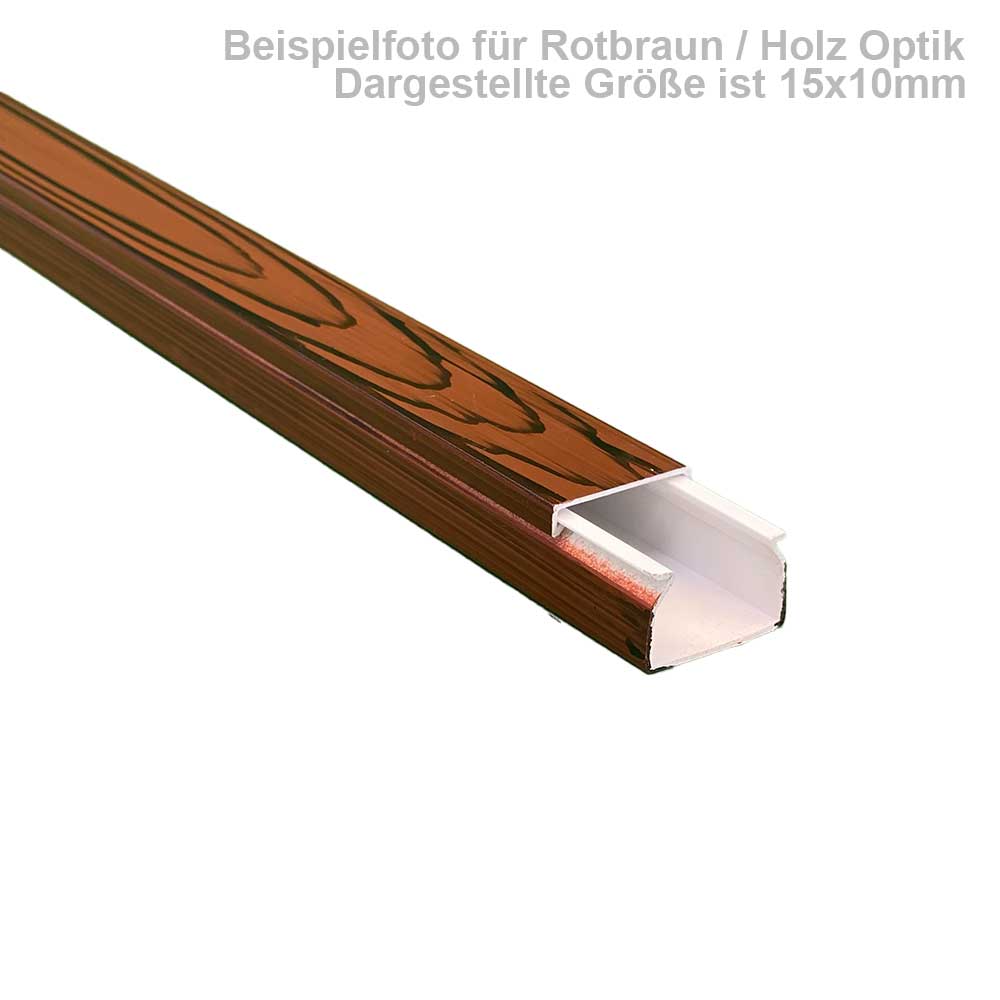 Kabelkanal Rot Braun 12X12mmRot Braun Schrauben / Bohren 2m