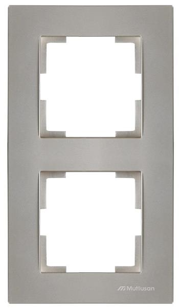 2 fach Rahmen vertikal Titan (RITA Metall Optik) 2 fach Rahmen vertikal Titan (RITA Metall Optik)