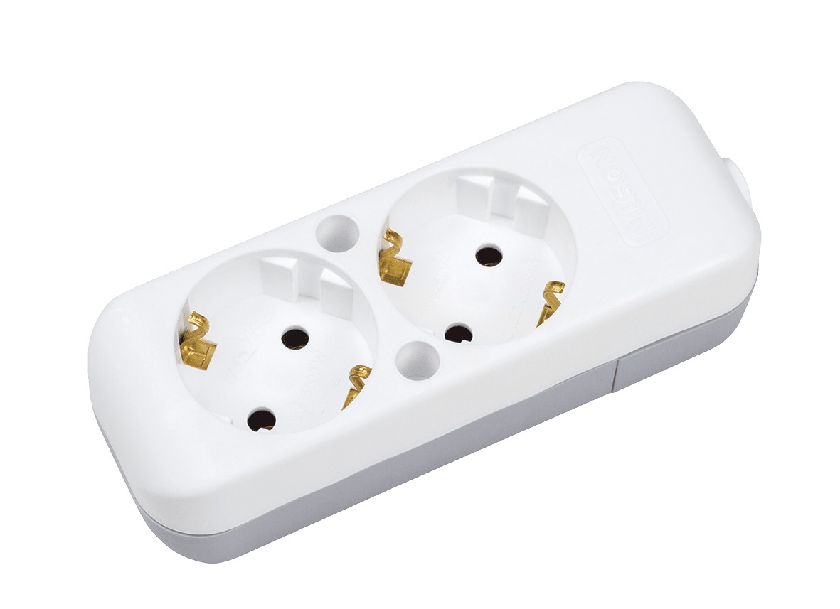 Mehrfachsteckdose 2-fach ohne Kabel