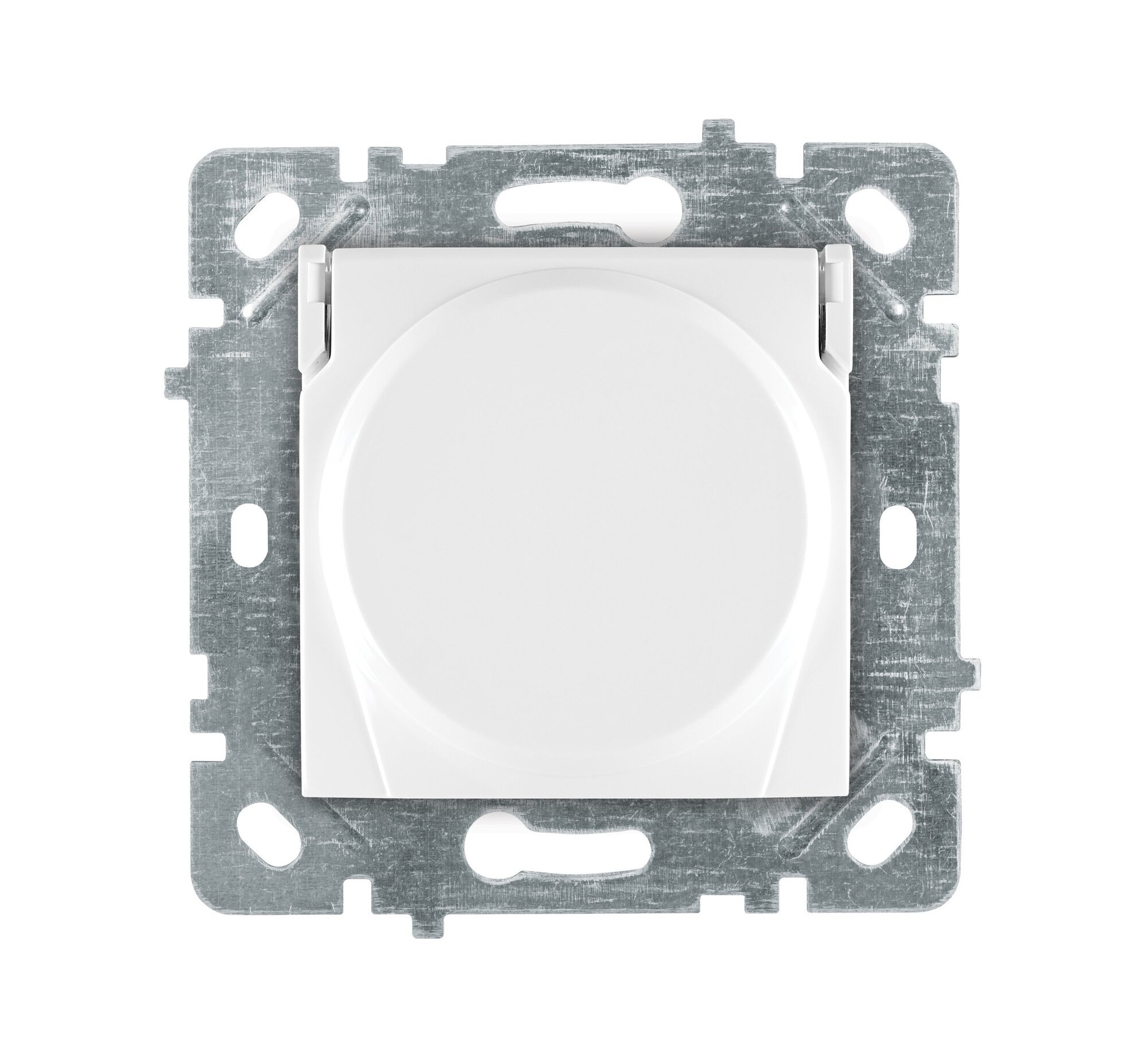 Schutzkontakt-Steckdose mit Klappdeckel Weiß · SELENE