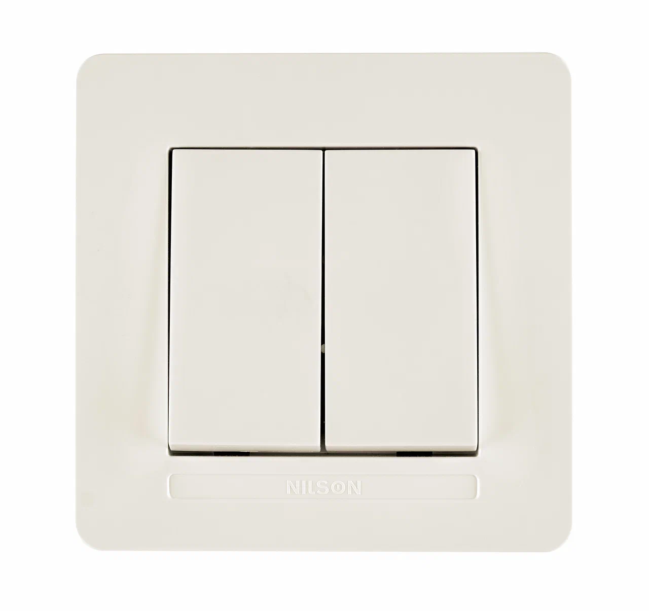 Doppelschalter mit Rahmen Set Creme · SELENE